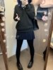 山田凉cosplay日系jk制服深灰毛衣衬衫绀色短裙cos套装两件套