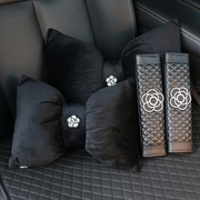 汽车头枕护颈枕一对靠枕可爱山茶花，车载枕头座椅车内用颈椎枕坐垫