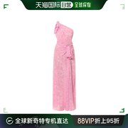 香港直邮pinko品高女士动物纹单肩，礼服裙