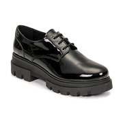 Betty London女鞋系带松糕鞋休闲单鞋皮鞋中跟黑色春秋款203539 C