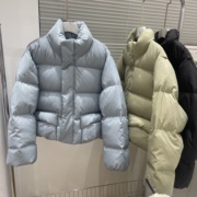 韩国东大门2023冬季羽绒服短款女小个子奶油色面包服加厚外套