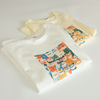 夏季日系小清新甜美白色短袖，t恤卡通，猫咪印花学生米色上衣