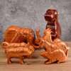 古代的玩具木质十二生肖，积木大象恐龙榫卯，模型可拼装斗拱拼图