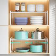 厨柜内分层架可伸缩置物架隔板柜子隔断隔层收纳厨柜调料碗盘架子