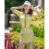 ImperialGold 柠檬黄绿速干弹力polo上衣+超短包裙高尔夫golf套装