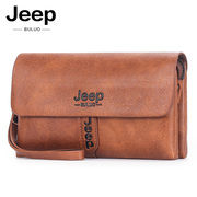 jeep吉普手拿包大容量，休闲手包男士商务休闲钱包，手抓包男皮包