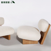 日式沙发椅子简约设计师款，布艺单人沙发简约客厅，小户型单人椅