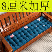加厚实木沙发垫子四季通用木质长椅垫三人座老式红木纯色坐垫防滑