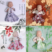 马面裙儿童摄影服装新生儿满月百天宝宝摄影服装道具衣服中式服装