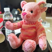 mr正版授权粉色毛衣泰迪熊，玩偶毛绒玩具，生日礼物儿童安抚陪睡玩具