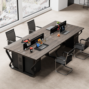 职员办公桌椅组合员工电脑桌工位办公室桌子四人位双人位现代简约
