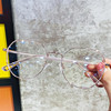 超轻多边形近视眼镜女黑框眼镜，框架男大脸眼睛网上可配有度数成品