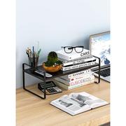 可伸缩简易书架置物架办公室桌面收纳架桌上多层书桌整理小架子