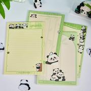 彩虹家可爱熊猫拍纸本可撕无粘性横线本高颜值全彩内页记事便签本