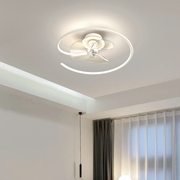 极简现代风格卧室灯吸顶灯房间灯具圆形个性创意智能风扇灯