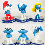 The Smurfs正版蓝精灵公仔模型电影周边蓝妹妹玩具手办人偶摆件