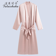 25姆米重磅真丝睡袍女秋季丝绸长款100%桑蚕丝睡衣浴袍