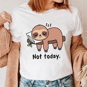 Sloth T shirt 卡通树懒T恤夏季设计感女士学生短袖大版体恤衫ins