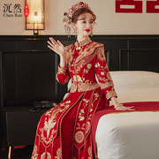 秀禾服2024年新娘中式嫁衣，龙凤褂结婚礼服，披肩敬酒服显瘦婚服