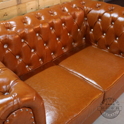 皮革双人沙发工作室简易沙发咖啡厅西餐厅欧式沙发会议室洽谈