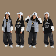 男童嘻哈hiphop街舞演出服套装儿童宽松爵士舞蹈表演走秀表演服装