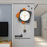 客厅钟表北欧风装饰挂钟创意简约时尚挂墙静音时钟壁式挂表