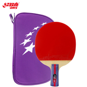 红双喜DHS 二星级乒乓球拍健身训练成品拍 升级版直拍T2006双面反