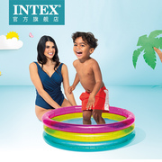 intex海洋球池室内海洋球池围栏室内儿童家用鲨鱼球池充气游泳池