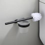 太空铝黑色卫生间马桶刷简约欧式厕所刷架浴室五金洁厕刷套装