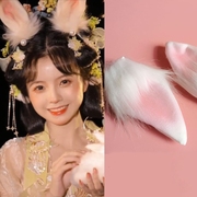 韩国风(韩国风)白色网红猫咪猫，耳朵头饰可爱猫耳，发箍兔耳朵发夹发卡发饰