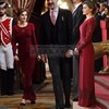 高级定制西班牙王妃同款醋酸酒红色连衣裙礼服拼蕾丝长款修身婚礼