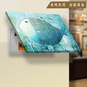 非推拉配电箱装饰画无框画客厅餐厅画电表箱遮挡画免打孔无痕安装