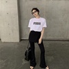 时尚套装女2024夏季韩版简约短袖t恤上衣设计感休闲裤两件套