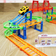 儿童玩具电动轨道车跑道过山车赛道拼装汽车小火车益智男孩3-4岁5