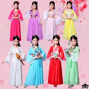 儿童古装服装仙女公主裙超仙，西游记角色扮演七仙女服装女童演出服