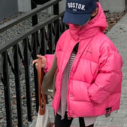 韩国儿童短款羽绒服冬季男女童宝宝白鸭绒连帽加厚洋气潮外套