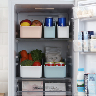 厨柜收纳筐整理格塑料冰箱冰柜家用厨房放菜置物盒桌面杂物储物篮
