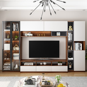北欧电视柜现代简约组合背景墙一体客厅多功能储物柜家具电视机柜
