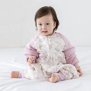 婴儿睡袋秋冬桑蚕丝宝宝儿童防惊跳睡袋恒温抗菌宝宝分腿睡袋