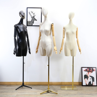韩版橱窗模特道具女半身，带头服装店女装店，高档假人模特架子展示架