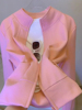 十三行减龄洋气粉色拉链卫衣女2023秋季百搭高级感超好看外套