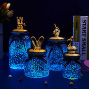 夜光许愿瓶创意礼物发光玻璃，幸运星折纸心愿漂流瓶学生送同学