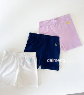 100-150码夏款女童新面料(新面料，)白色藏蓝色紫色三色打底短裤