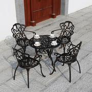 阳台桌椅三件套欧式休闲铸铝小茶几，户外庭院花园露台现代简约组合