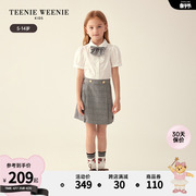 TeenieWeenie Kids小熊童装女童23年款秋季优雅花苞短袖衬衫