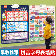 有声点读挂图儿童学习汉语拼音拼读训练字母墙贴认知益智早教玩具