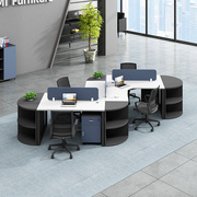 约创意办公家具办公桌椅组合3/6人屏风职员工位电脑桌卡座