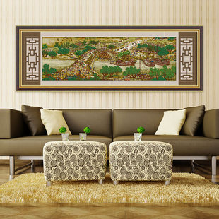 KS十字绣客厅埃及棉线2米5精准印花大幅风景画清明上河图单独图纸