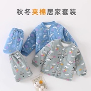 婴儿棉衣棉裤套装秋冬季新生儿，加厚分体两件套装，宝宝保暖冬装棉衣