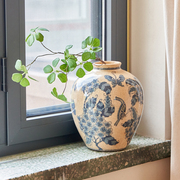 新中式青花瓷花瓶室内客厅玄关装D饰摆件电视柜插花陶瓷花器摆设
